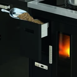 Clearance Pellettihella Nina 7.2kW, musta Pellettitakat