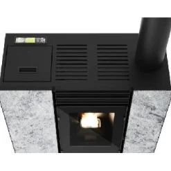 Hot Pellettitakka Eva Calor Rachele 9kW, ilmakiertoinen, vuolukivi/musta Pellettitakat