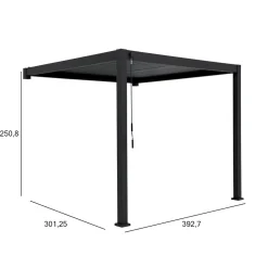 Online Pergola Mirador-111, 300x400cm, seinäasennus, tummanharmaa Paviljongit|Paviljongit