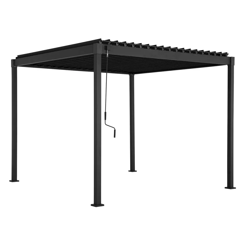 Pergola Mirador-80, 300x300cm, tummanharmaa*Home4you Hot