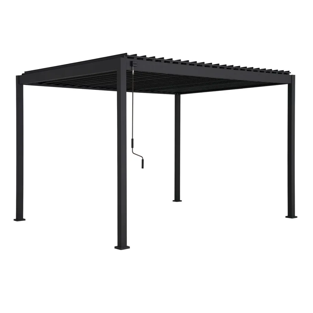 Pergola Mirador-88, 300x300cm, tummanharmaa*Home4you Outlet