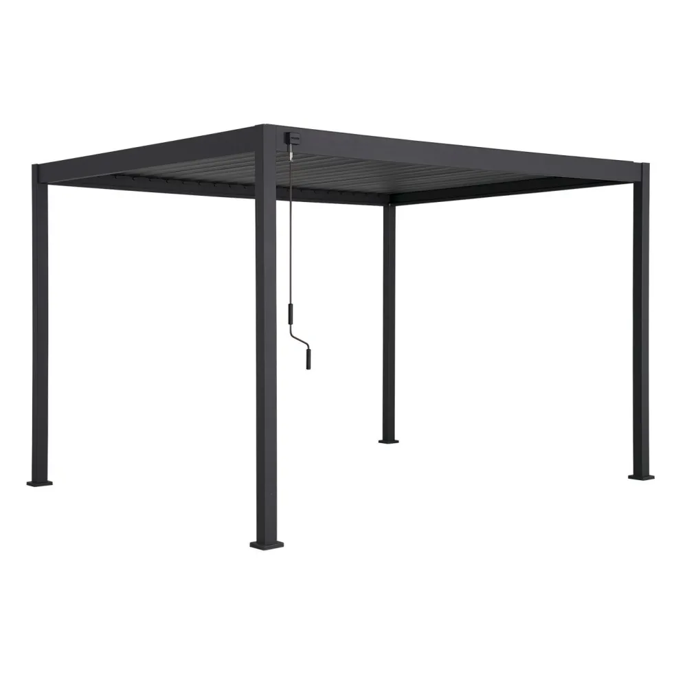 Pergola Mirador-88, 300x300cm, tummanharmaa*Home4you Outlet