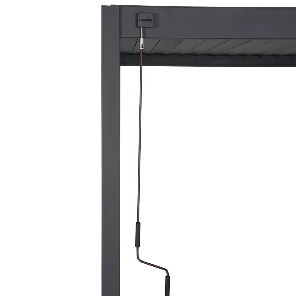 Pergola Mirador-88, 300x300cm, tummanharmaa*Home4you Outlet