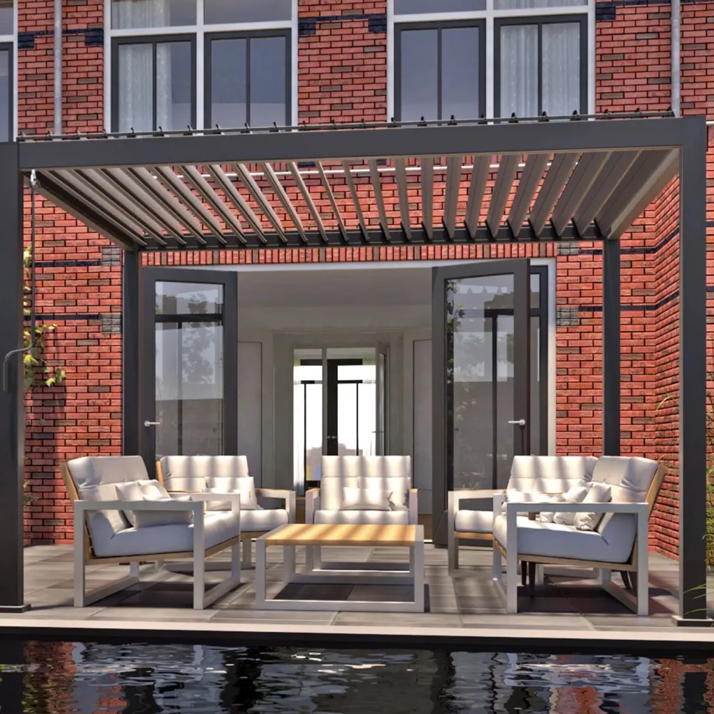 Sale Pergola Mirador-111, 300x400cm, tummanharmaa Paviljongit|Paviljongit