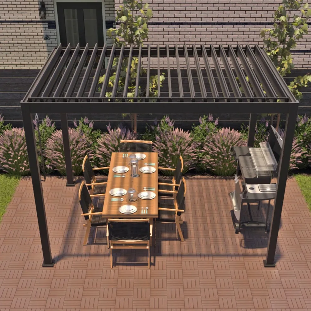 Sale Pergola Mirador-111, 300x400cm, tummanharmaa Paviljongit|Paviljongit