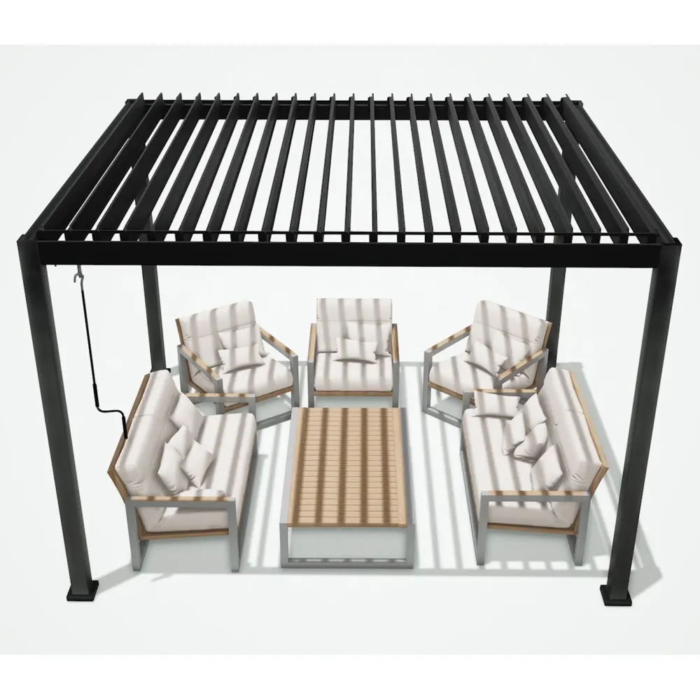 Sale Pergola Mirador-111, 300x400cm, tummanharmaa Paviljongit|Paviljongit
