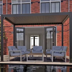 Sale Pergola Mirador-111, 300x400cm, tummanharmaa Paviljongit|Paviljongit