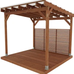 Online Pergola valokatteella, ruskea, eri mittoja Pergolat