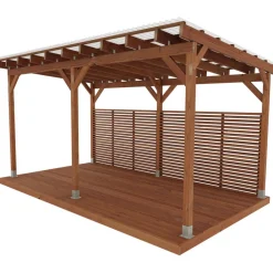 Online Pergola valokatteella, ruskea, eri mittoja Pergolat