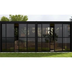 Pergolan liukuseinäpaneeli Mirador-111(4m), 370,4x236,5cm, polykarbonaatti*Home4you Hot