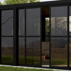 Pergolan liukuseinäpaneeli Mirador-111(4m), 370,4x236,5cm, polykarbonaatti*Home4you Hot