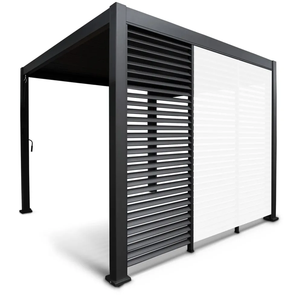 Hot Pergolan säleikköpaneeli Mirador-111, 93x238 cm, tummanharmaa Paviljongit|Paviljongit