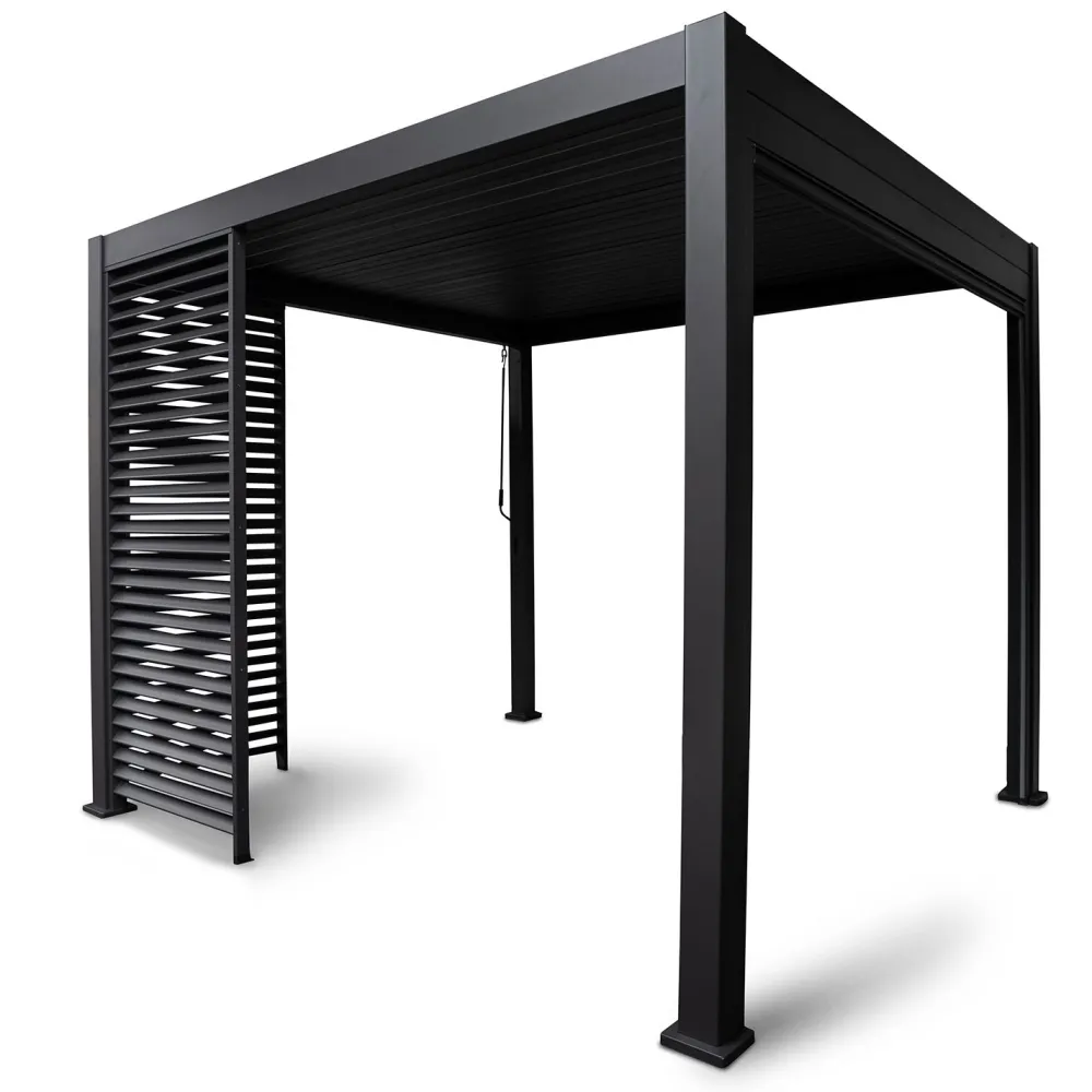Hot Pergolan säleikköpaneeli Mirador-111, 93x238 cm, tummanharmaa Paviljongit|Paviljongit