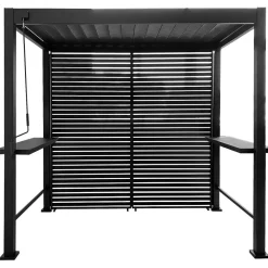Pergolan säleikkötakaseinä Mirador BBQ, tummanharmaa*Home4you New