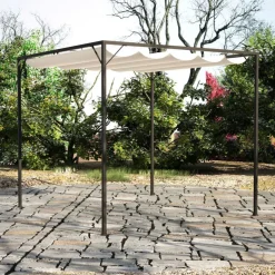 Pergola rullattavalla kattokankaalla 3x3x2.3m*FinePRICE Best