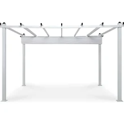 Pergola 2.95x3.95 m laskostettava katto valkoinen*Comfort Garden New