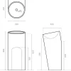Pesuallas Barros, 390x420mm, mattavalkoinen*Bathco Online