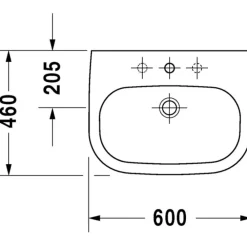 Pesuallas D-Code 600x460 mm*Duravit Discount