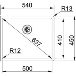 Outlet Pesuallas Frank Box BXX 210/110-50 540x450 mm rst Kodinhoitoaltaat