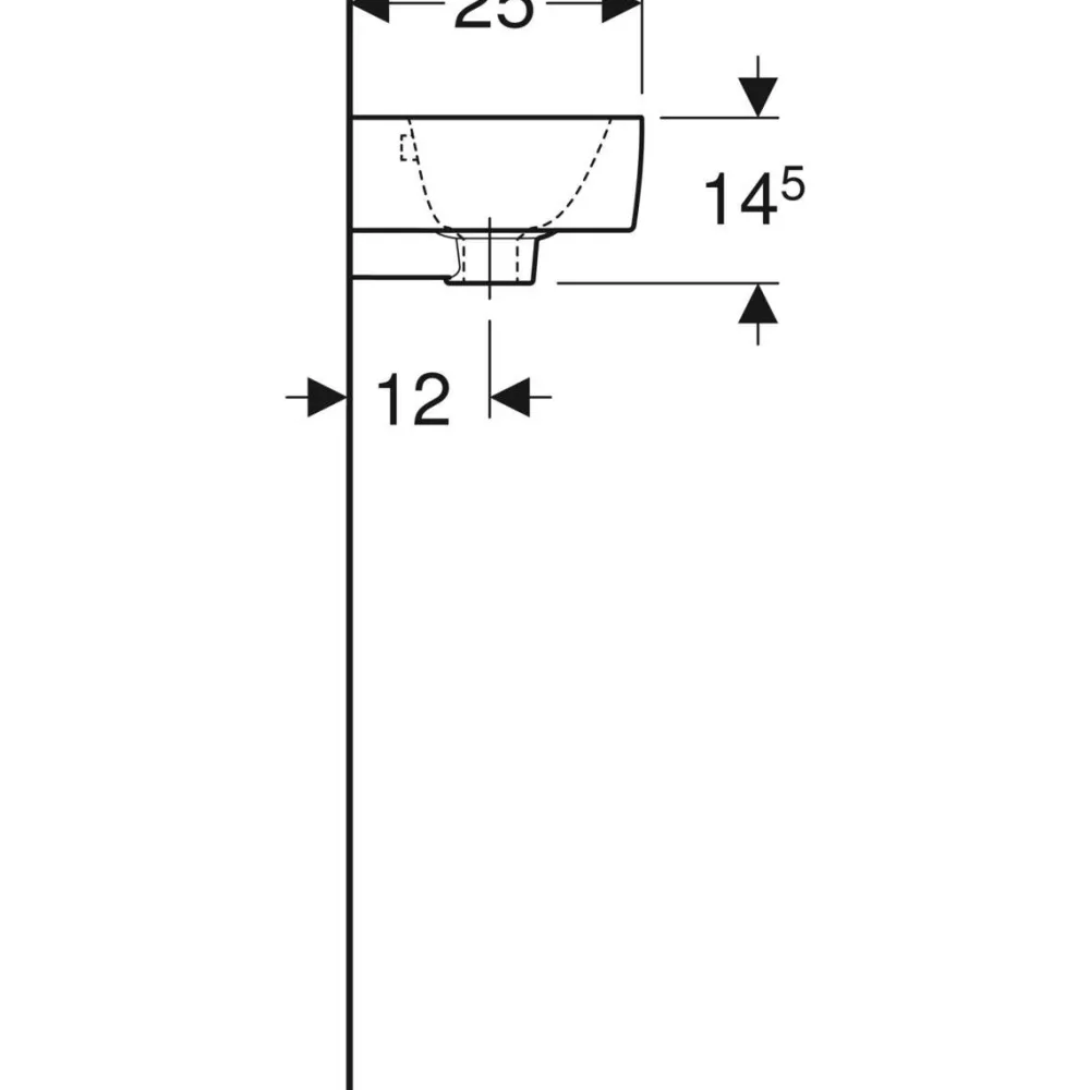 Pesuallas Renova Plan, 360x145x250mm, valkoinen*Geberit Clearance