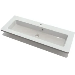 Pesuallas Annabelle 100 1000x400mm valumarmori valkoinen Tasoon Upotettavat Altaat