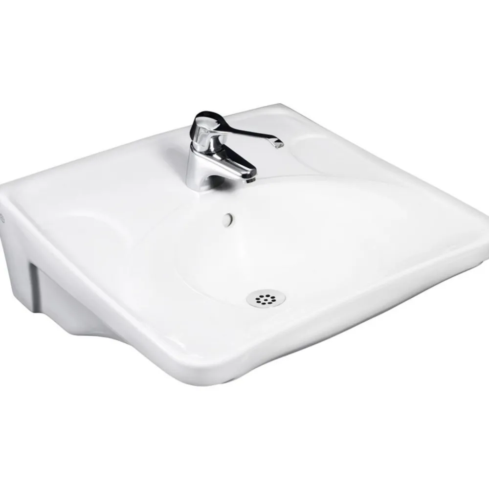 Pesuallas GBG 740 liikuntarajoitteiselle pulttiasennus 225x600x600 mm valkoinen*Gustavsberg Best