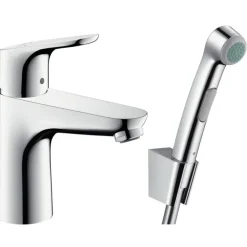 Pesuallashana Focus 100 Bidette Push-Open -pohjaventtiilillä kromi (31927000)*Hansgrohe Outlet