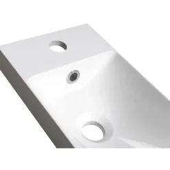 Pesuallas Agos 80x22cx11 cm, vasen/oikea, valkoinen*Interia