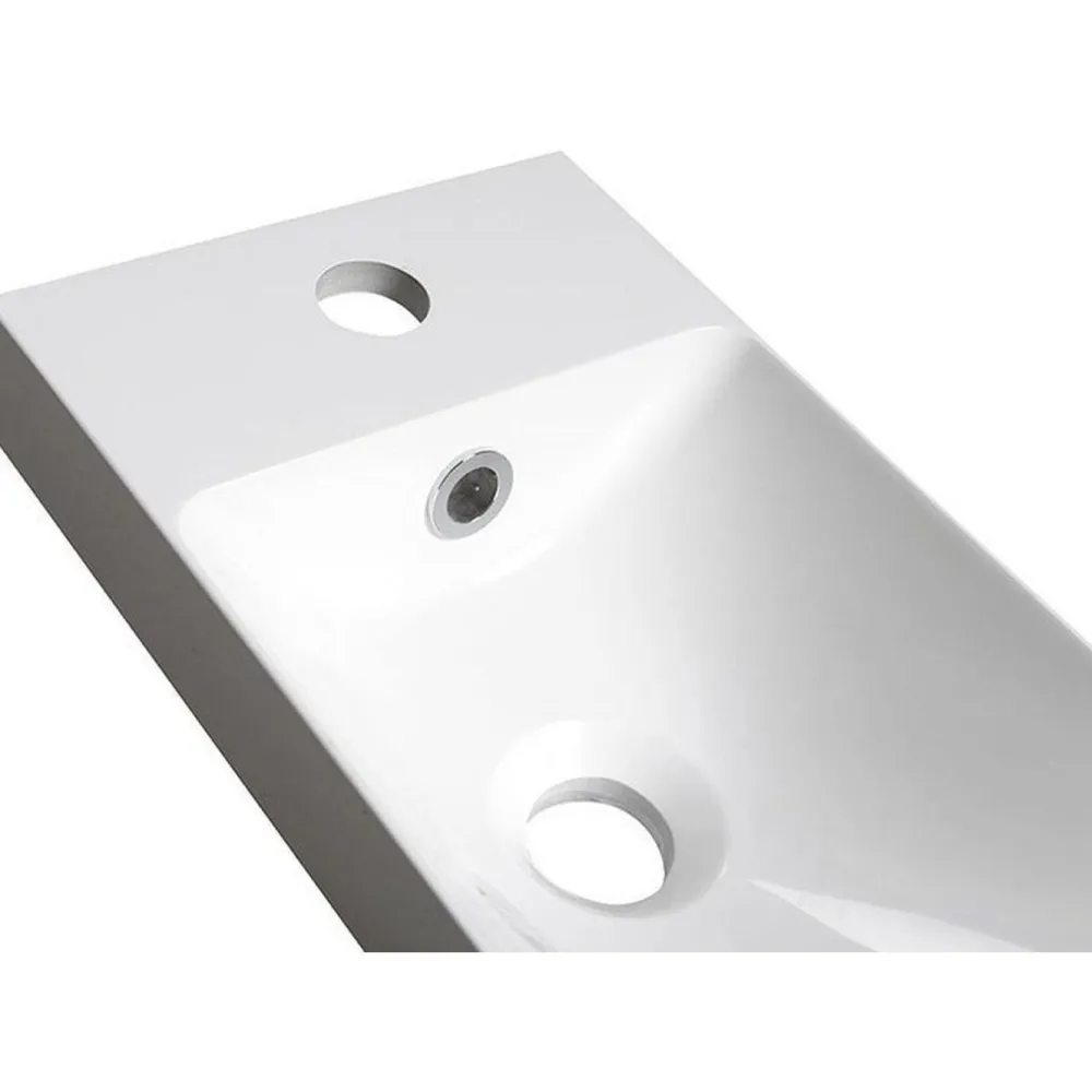 Pesuallas Agos 80x22cx11 cm, vasen/oikea, valkoinen*Interia
