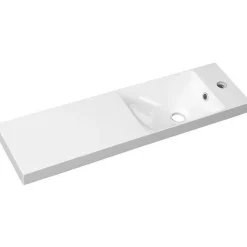 Pesuallas Agos 80x22cx11 cm, vasen/oikea, valkoinen*Interia