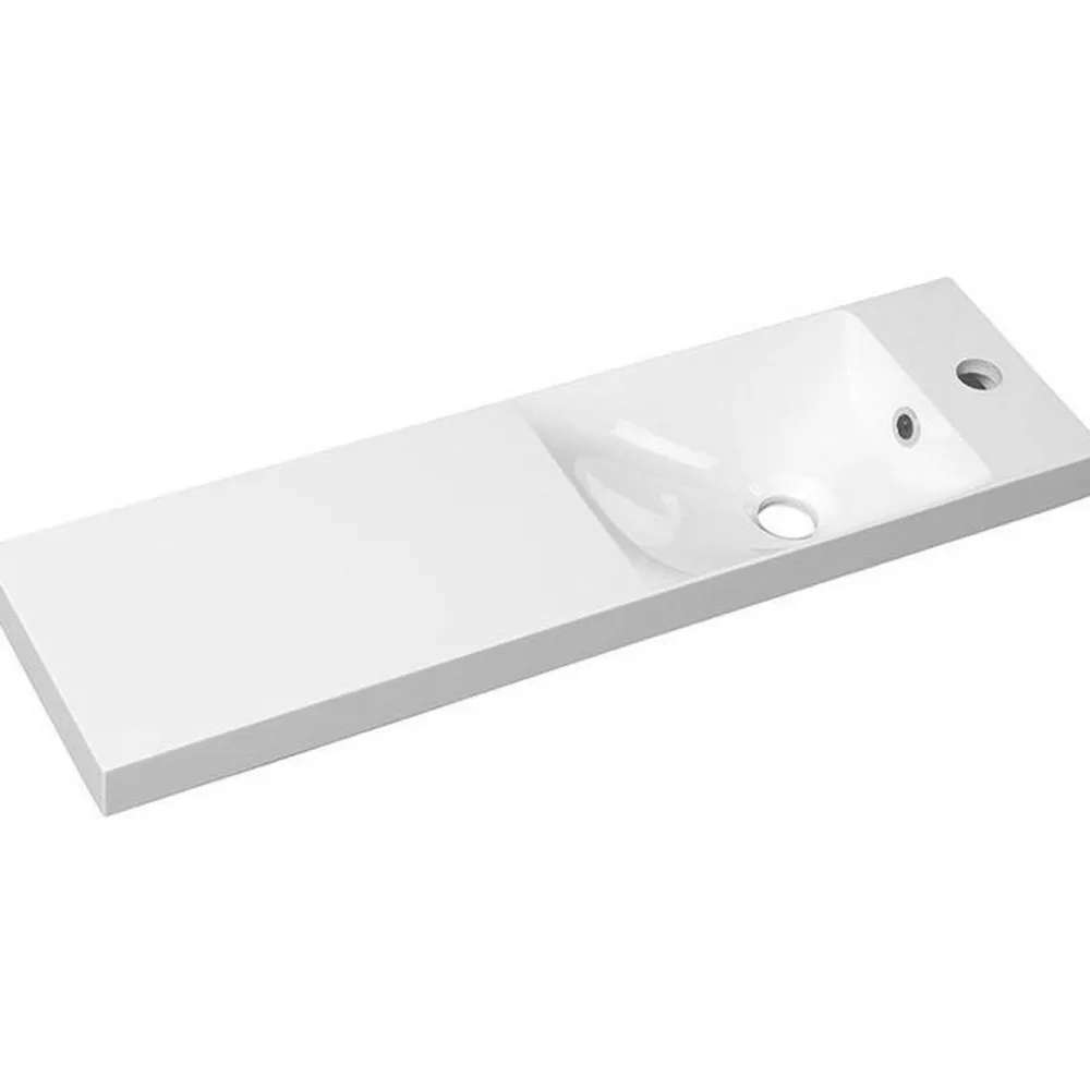 Pesuallas Agos 80x22cx11 cm, vasen/oikea, valkoinen*Interia