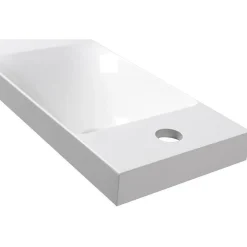 Pesuallas Agos 80x22cx11 cm, vasen/oikea, valkoinen*Interia