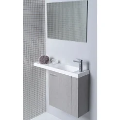 Pesuallas Agos 80x22cx11 cm, vasen/oikea, valkoinen*Interia