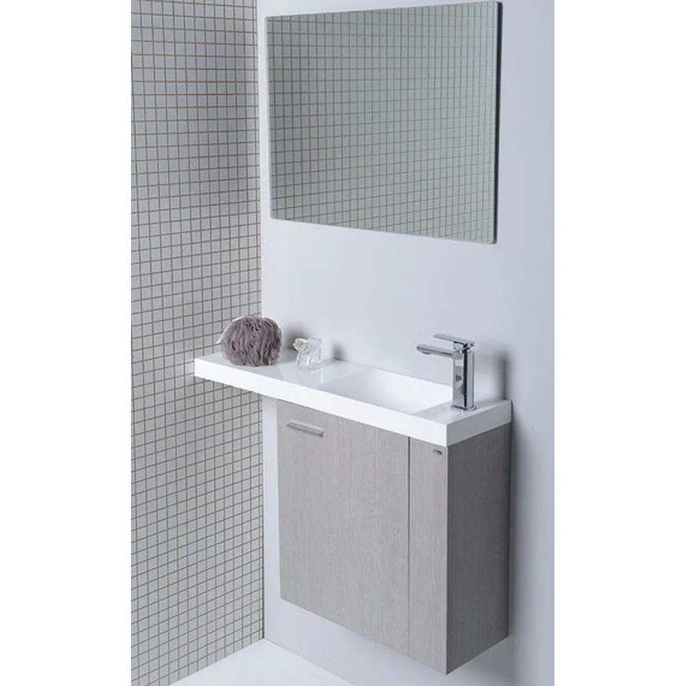 Pesuallas Agos 80x22cx11 cm, vasen/oikea, valkoinen*Interia