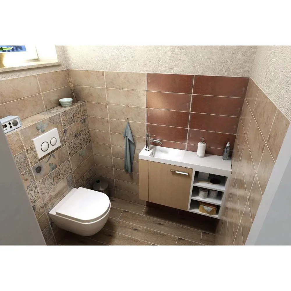 Pesuallas Agos 80x22cx11 cm, vasen/oikea, valkoinen*Interia