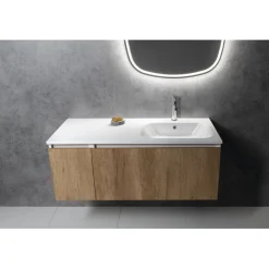 Best Pesuallas Areca, 141x51,5 cm, oikea, valkoinen Seinään Kiinnitettävät Altaat
