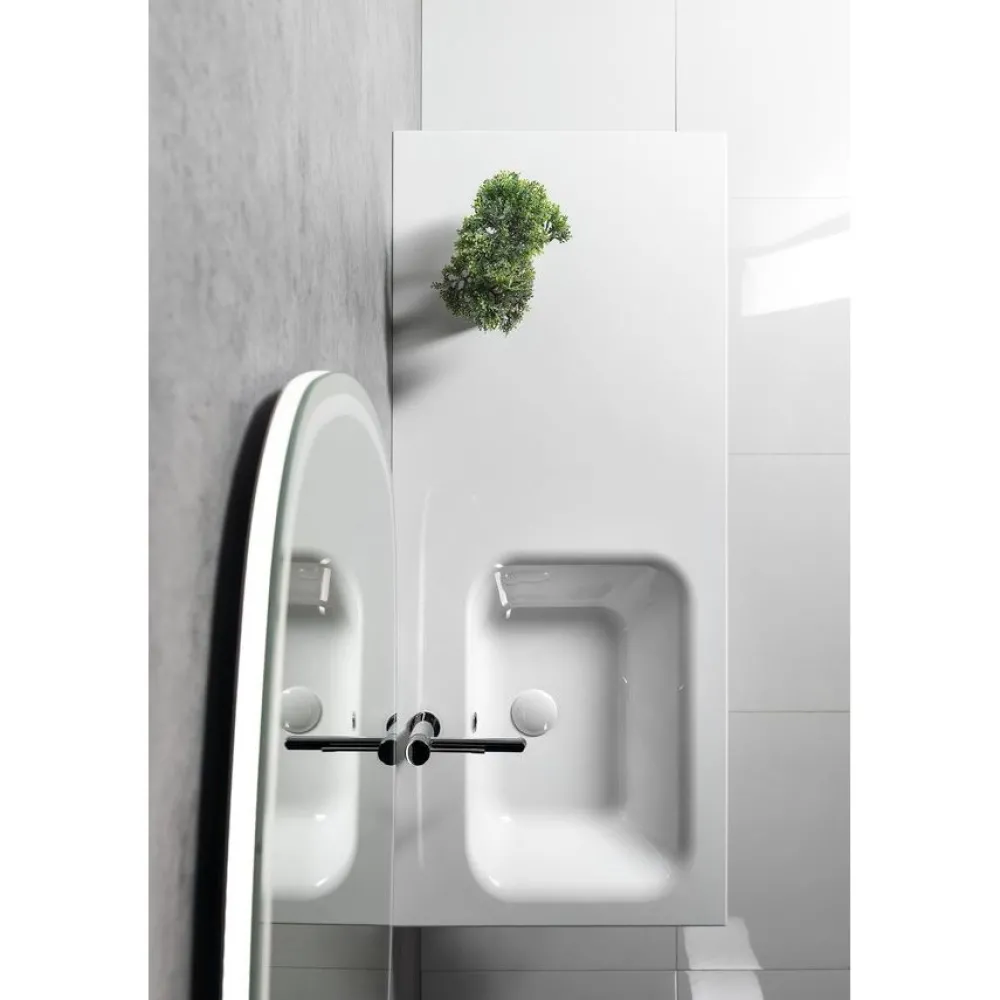 Pesuallas Areca, 141x51,5 cm, vasen, valkoinen*Interia