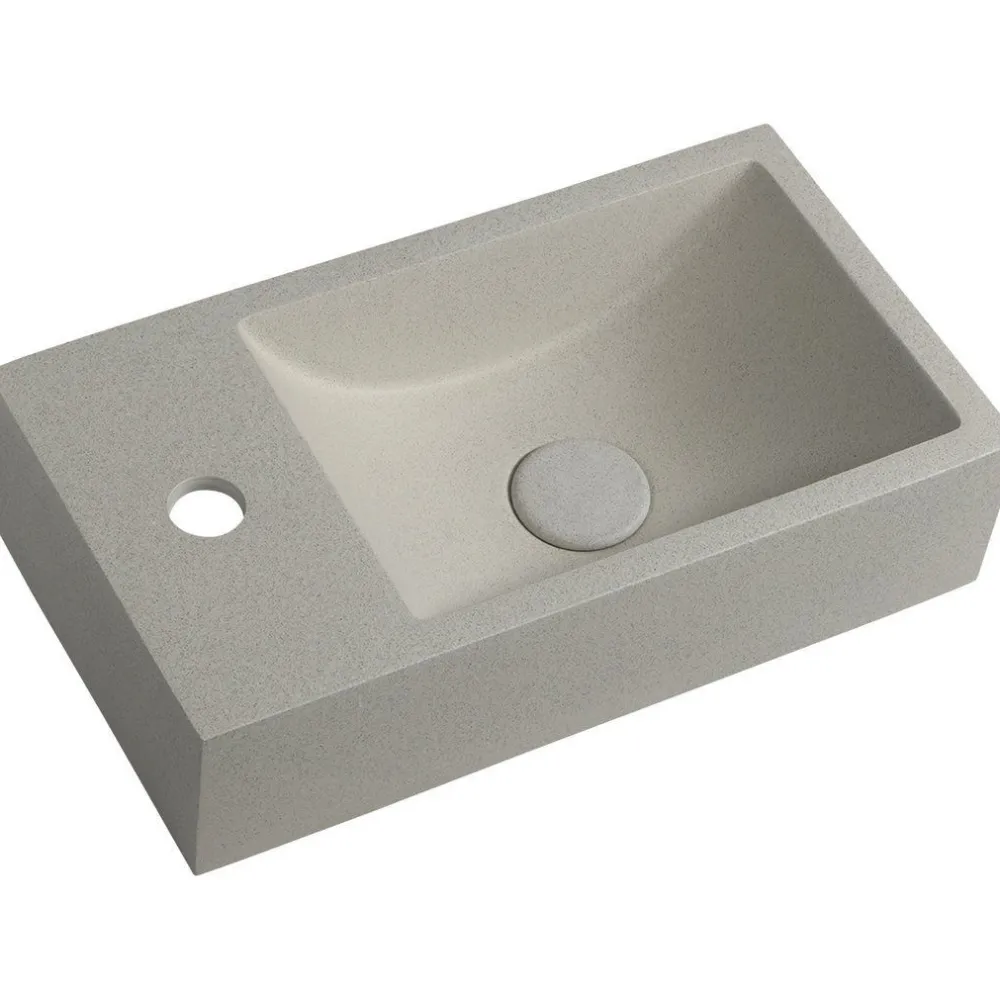 Clearance Pesuallas Crest L 400x220x100 mm vasen beige Seinään Kiinnitettävät Altaat|Pienet Pesualtaat