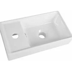 Pesuallas DD4022 400 x 220 mm keraaminen valkoinen vasen*Interia