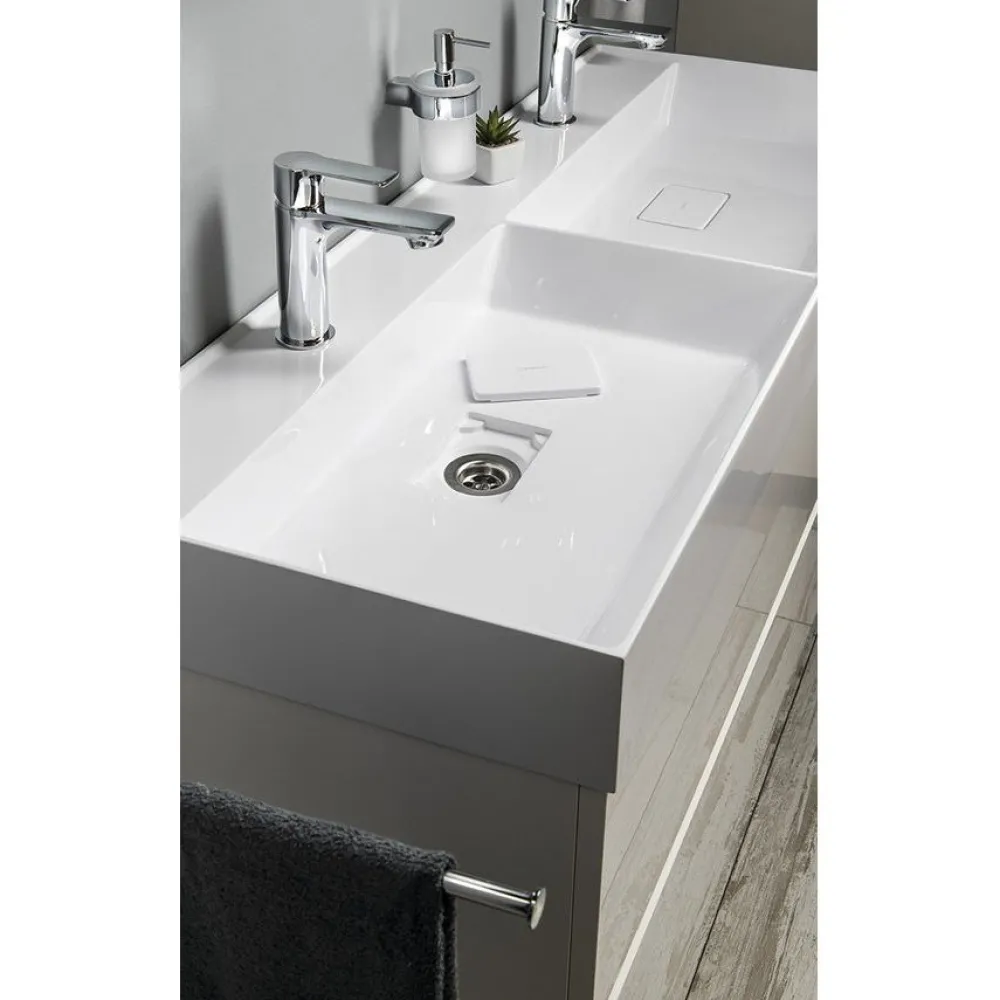 Pesuallas Godiva 1190 x 440 mm kaksialtainen kivi valkoinen*Interia Sale