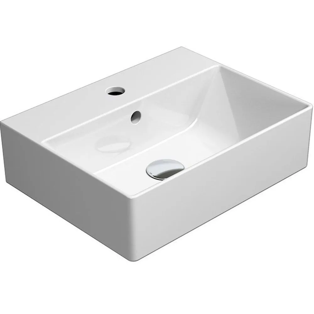 Pesuallas Kube X 450x350 mm, valkoinen Seinään Kiinnitettävät Altaat|Pesualtaat Tason Päälle