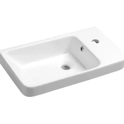 Hot Pesuallas Luxa 550 x 300 mm valkoinen keraaminen, oikea Kalusteeseen Asennettavat Altaat