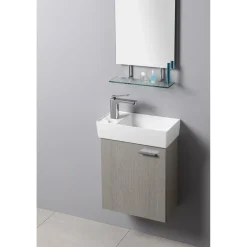 Clearance Pesuallas Maxx 475 x 240 mm kivi valkoinen vasen Pienet Pesualtaat
