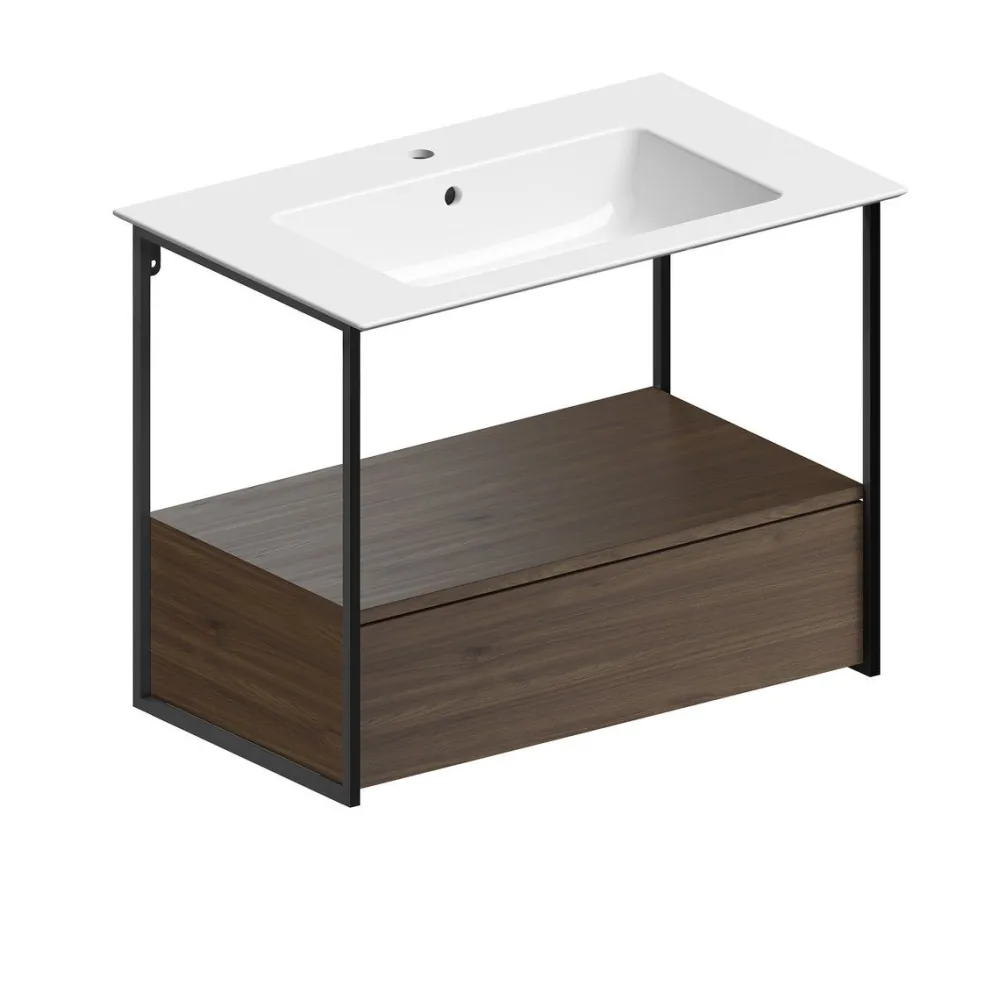 Pesuallas Pura Slim 82x46cm, ExtraGlaze-pinnoite, valkoinen*Interia Clearance