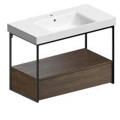 Discount Pesuallas Sand, 100x50cm, ExtraGlaze-pinnoite, 3 hanareikää, valkoinen Pesualtaat Tason Päälle|Kalusteeseen Asennettavat Altaat