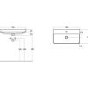 Pesuallas Thalie 700x370 mm keraaminen valkoinen*Interia