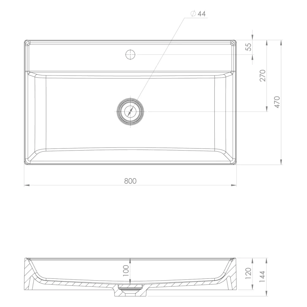 Outlet Pesuallas Twig, 80x47 cm, kivi, valkoinen Pienet Pesualtaat