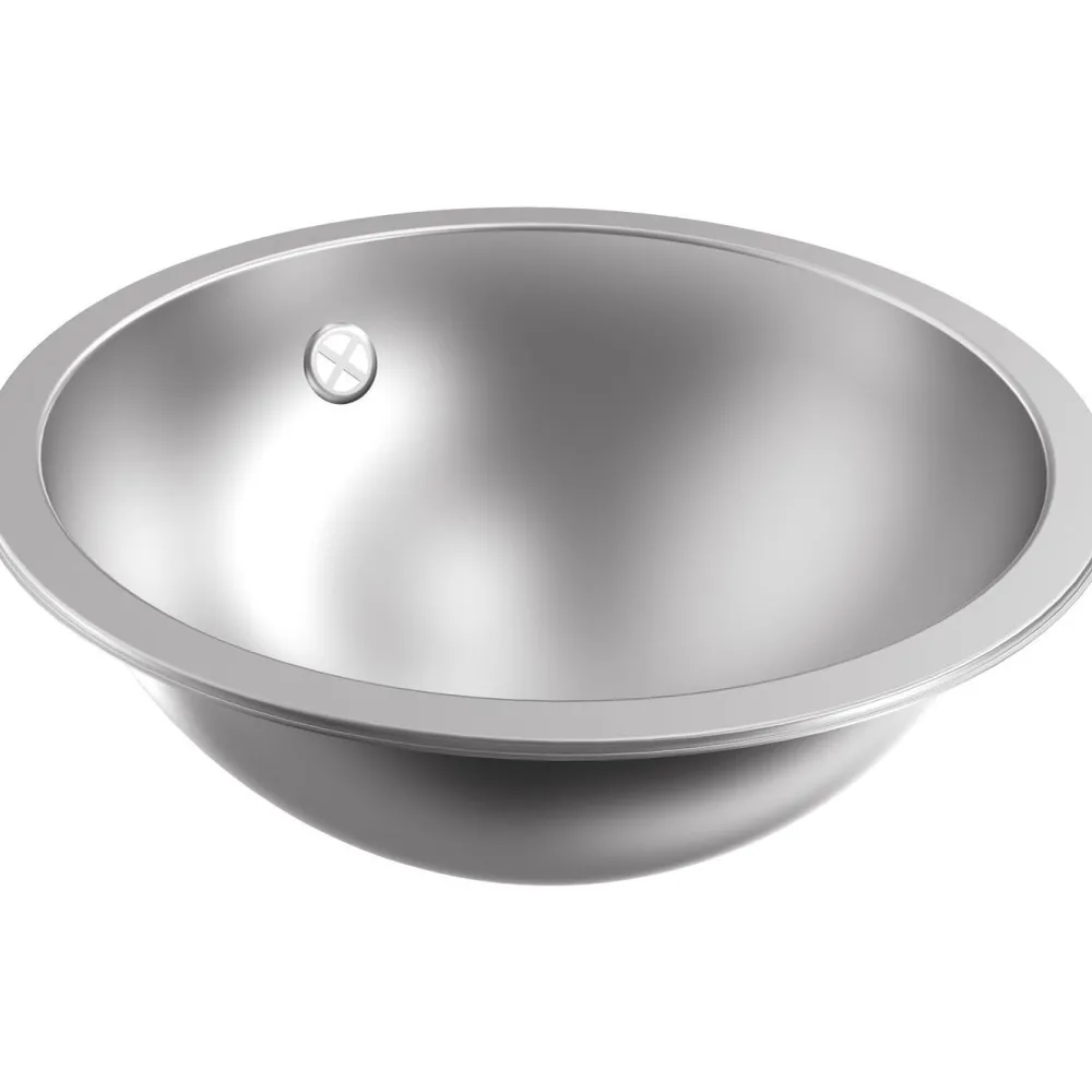 Outlet Pesuallas Kuru Ø380 mm rst satiinipintainen Tasoon Upotettavat Altaat