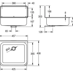 Pesuallas Osma 457x408 mm rst*KWC Online