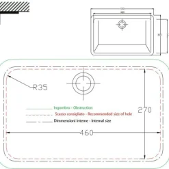 Clearance Pesuallas Gea, 530x350mm, valkoinen Seinään Kiinnitettävät Altaat